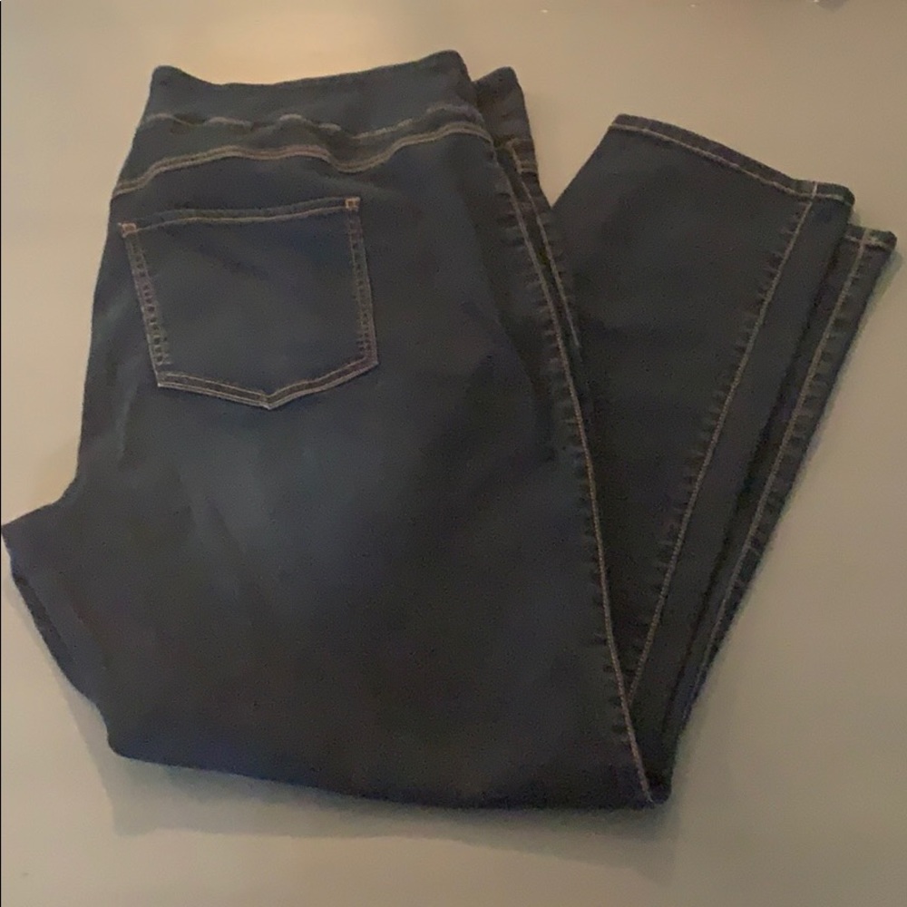 Blue pull on jeans